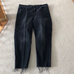 Old navy Black boyfriend Frayed Hem Jeans